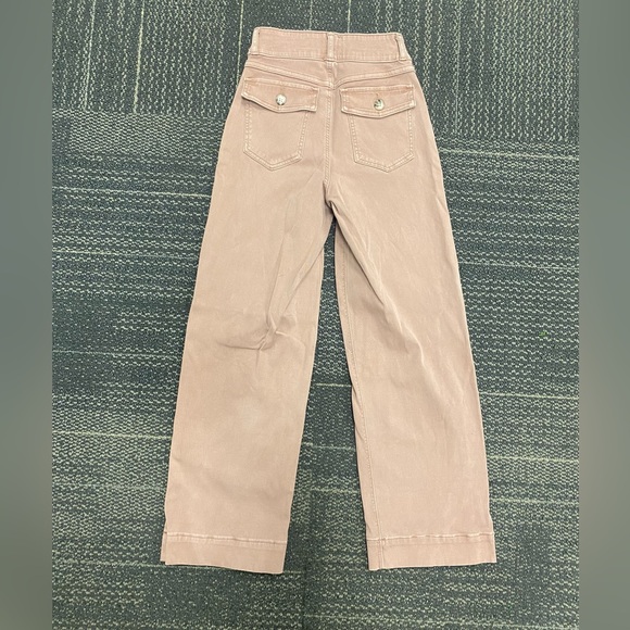 SPANX STRETCH TWILL CROPPED WIDE LEG PANT Size XS Light Cedar Color - Picture 11 of 13